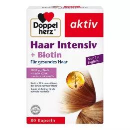 DOPPELHERZ Hair Intensive+Biotin Capsules, 80 ks