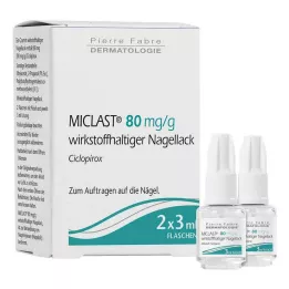 MICLAST 80 mg/g liečivý lak na nechty, 2X3 ml