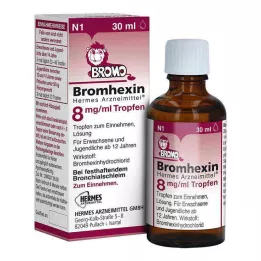 BROMHEXIN Hermes Arzneimittel 8 mg/ml kvapky, 30 ml