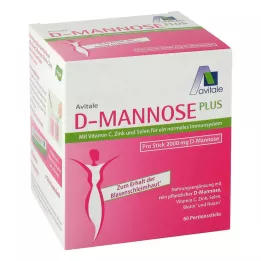 D-MANNOSE PLUS 2000 mg Tyčinky s vitamínmi a minerálmi, 60X2,47 g