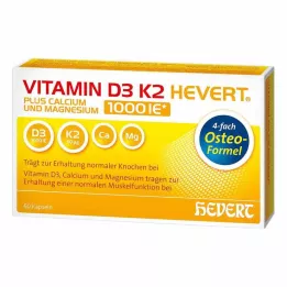 VITAMIN D3 K2 Hevert plus Ca Mg 1000 IE/2 kapsuly, 60 ks
