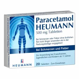 Paracetamol HEUMANN 500 mg tablety proti bolesti a horúčke, 20 ks