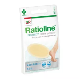 RATIOLINE ochranná náplasť na blister 4,2x6,8 cm, 5 ks