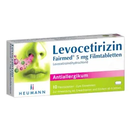 Levocetirizine Fairmed 5 mg filmom obalené tablety (10 kusov)