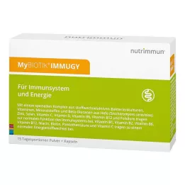 MYBIOTIK IMMUGY Kombinované balenie 15x2 g+30 kapsúl, 1 ks