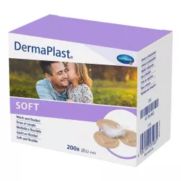DERMAPLAST SOFT Bodová omietka okrúhla 22 mm, 200 ks