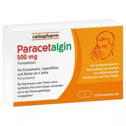 PARACETALGIN 500 mg filmom obalené tablety, 20 ks