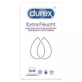 DUREX extra vlhké kondómy dvojbalenie, 2X8 ks