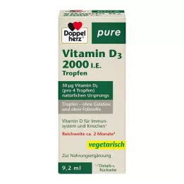 DOPPELHERZ Vitamín D3 2000 I.E. čisté kvapky, 9,2 ml