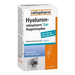HYALURON-RATIOPHARM Gélové očné kvapky, 2X10 ml