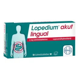 Lopedium akútne lingválne 2 mg orodispergovateľné tablety, 10 ks