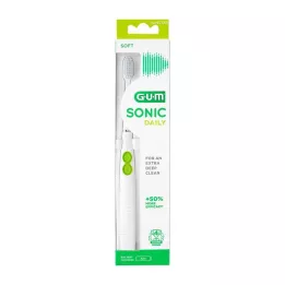 GUM SONIC DAILY Sonická zubná kefka biela, 1 kus