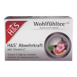 H&amp;S Defense s filtračnými vreckami s vitamínom C, 20X1,8 g