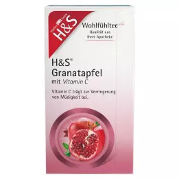 H&S Granátové jablko s filtračnými vreckami s vitamínom C, 20X2 g