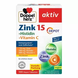 DOPPELHERZ Zinok+histidínové depotné tablety aktívne, 100 ks