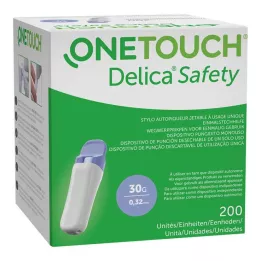 ONE TOUCH Jednorazové odberové pero Delica Safety 30 G, 200 ks