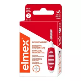 ELMEX Medzizubné kefky ISO veľkosť 2 0,5 mm červená, 8 ks