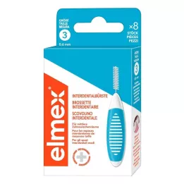 ELMEX Medzizubné kefky ISO veľkosť 3 0,6 mm modrá, 8 ks