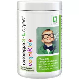 Omega3-Loges Cognikids zeleninová žuvacia zlosť, 60 hodín