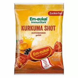 EM-EUKAL Bonbons Kurmeric Shot plnené bez cukru, 75 g
