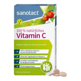 100% Prírodný vitamín C sanotact pastilky, 30 ks