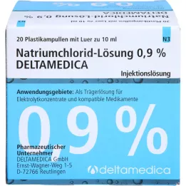 NATRIUMCHLORID-Roztok 0,9 % Deltamedica Luer Pl., 20 x 10 ml