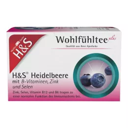 H&S Čučoriedka s vitamínmi B zinok a selén Fbtl., 20X2,5 g