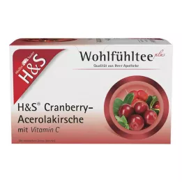 H&amp;S Cranberry-Acerola Cherry s vitamínom C Fbtl., 20X2,8 g