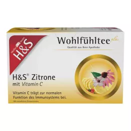 H&amp;S Citrón s filtračnými vreckami s vitamínom C, 20X2,5 g