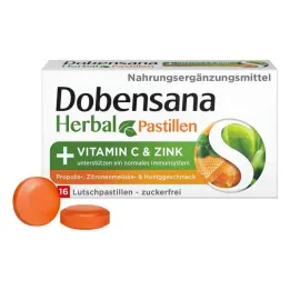 Dobensana bylinný med Vitamíny C &amp; Zinková pastilka.(16 kusov)