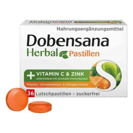 Dobensana bylinný med Vitamíny C & Zinková pastilka.(36 kusov)