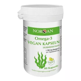 NORSAN Omega-3 vegánske kapsuly, 80 ks