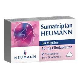 Sumatriptan Heumann na migrény 50 mg filmom obalené tablety, 2 ks