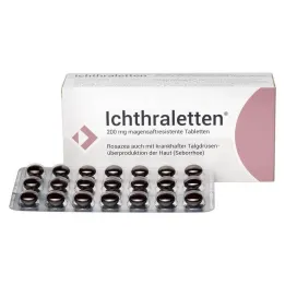 Ichthraletten® 200 mg tablety na rosaceu, 168 kusov