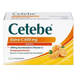 CETEBE Extra-C 600 mg žuvacie tablety, 30 ks