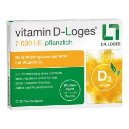 VITAMIN D-LOGES 7 000 IU bylinný týždenný depot, 60 ks