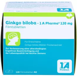 GINKGO BILOBA-1A Pharma 120 mg filmom obalené tablety, 120 ks