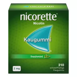 NICORETTE 2 mg žuvačky čerstvej mäty, 210 ks