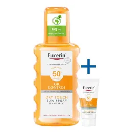 Eucerin Ochranný telový olej na opaľovanie v spreji transparentný LSF 50 + , 200 ml