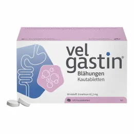 Velgastin nadúvacie žuvacie tablety, 100 ks