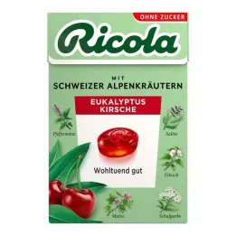 Ricola bez cukru box eukalyptové čerešňové sladkosti, 50 g