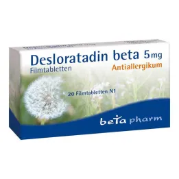 Desloratadín beta 5 mg filmom obalené tablety, 20 ks