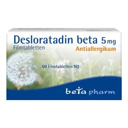 Desloratadín beta 5 mg filmom obalené tablety, 50 ks