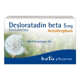 Desloratadín beta 5 mg filmom obalené tablety, 100 ks