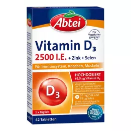 ABTEI Vitamín D3 2500 IU tablety + zinok + selén, 42 ks