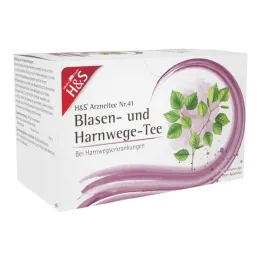 H&S® čajové filtračné vrecká na močový mechúr a močové cesty, 20 x 2 g