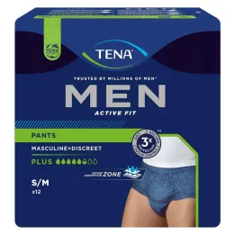 TENA® MEN ACTIVE FIT Plus Nohavice modré S/M na inkontinenciu, 12 kusov