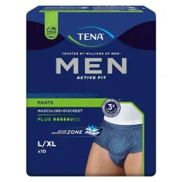 TENA® MEN ACTIVE FIT Plus Nohavice modré L/XL na inkontinenciu, 10 kusov