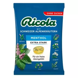 RICOLA o.Z vrecúško Mentolové extra silné cukríky, 75 g