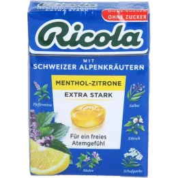 RICOLA o.Z.Box Mentolovo-citrónové extra silné cukríky, 50 g